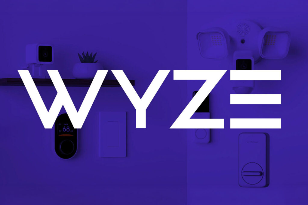 Wyze logo on a purple background