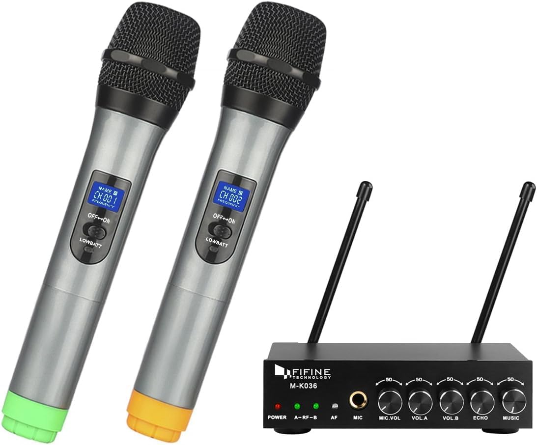 FIFINE Karaoke Wireless Microphone System