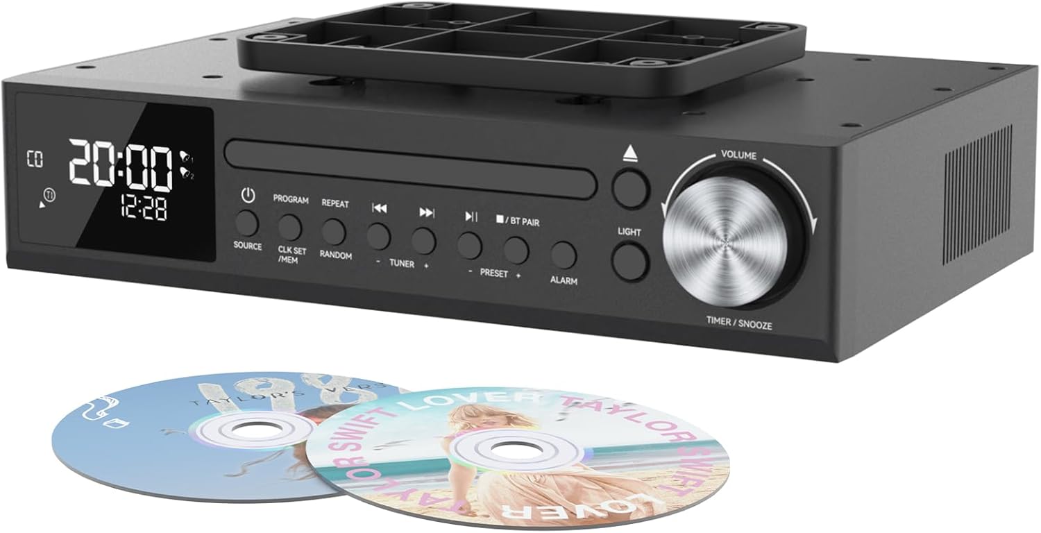 MONODEAL Under Cabinet Kitchen FM Radio CD Player