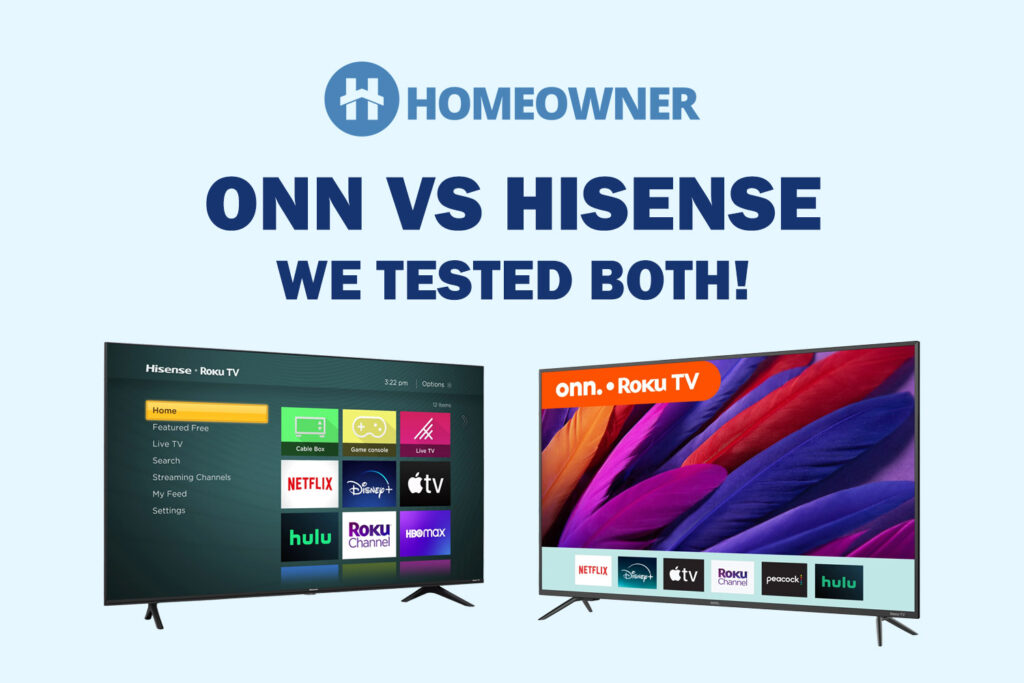 image of Onn and Hisense televisions